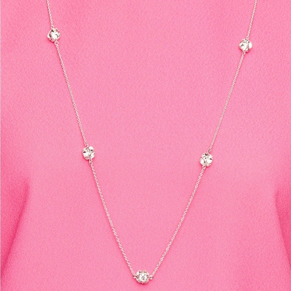 KATE SPADE NEW YORK LADY MARMALADE GOLD RHINESTONE SCATTER STATION NECKLACE - Picture 6 of 15